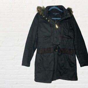 French Connection Black Anorak Parka Winter Jacket